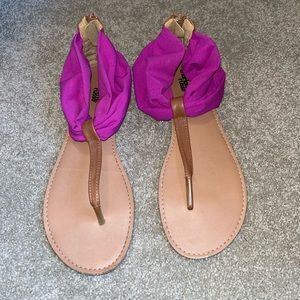 Charlotte Russe Purple Thong Flip Flops